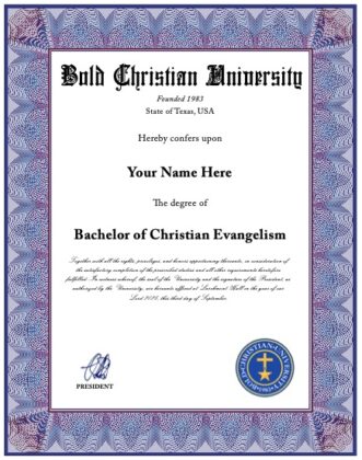 Sample diploma